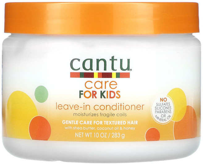 몸관리하세요 겨울입니다 Cantu 케어 포 키즈 리브-인 컨디셔너 곱슬머리를 위한 순한 모발 관리 상품 283g(10oz) 특별관리진행, Cantu케어포키즈리브인컨디셔너곱슬머리를위한순한모발관리