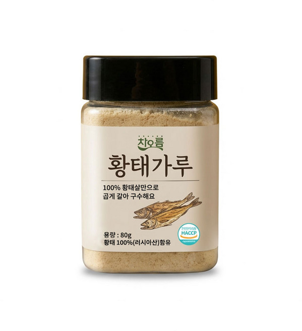 [차오름]황태살100% 황태가루 무첨가 haccp 러시아, 1개, 80g