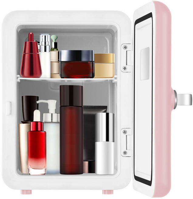 화장품냉장고 4L 약냉장고 소형 미니 술장고 여름 레트로 화장품 책상 보관함 냉장고, 4L 화이트