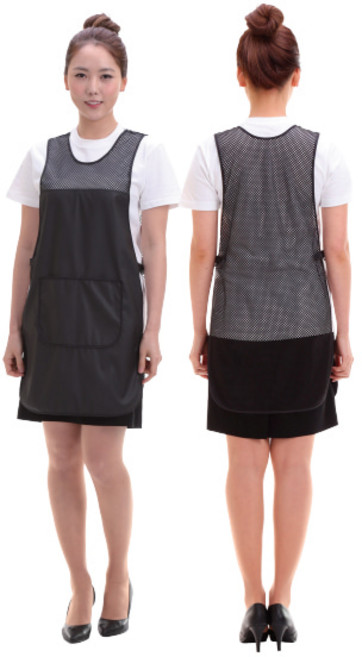 무광 옆트임 앞치마 GAD101 블랙, 1개