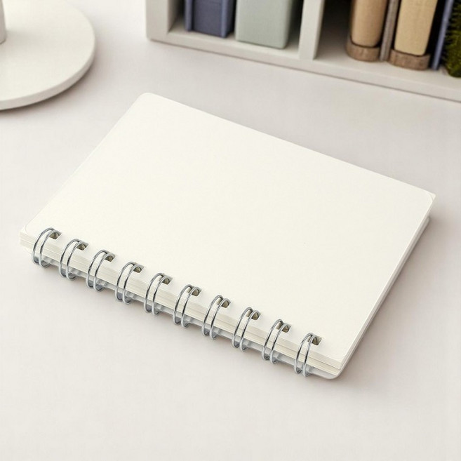 투명커버 A6 심플 무지 노트 4p세트(80매), 1개, 상세페이지 참조