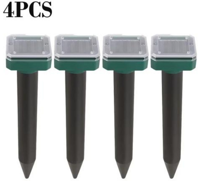 태양광 모기퇴치기 LED 포충등 무소음 해충 퇴치기 충전식 실외 겸용 정원등 124PCS 뱀 모기 마우스 두더지 동물 빛 Repeller 마당 정원에 대 한 초음파 태양 광 발전, 9)C-4PCS