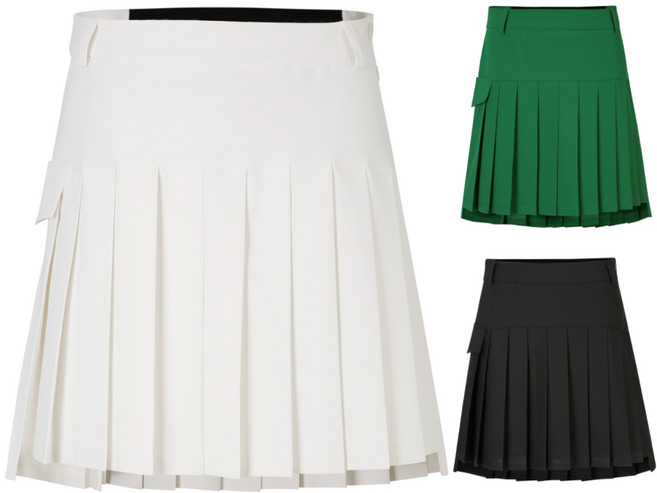 여성 골프스커트 앞뒤 언발란스 플리츠 골프치마 여성골프웨어 [골프공장]