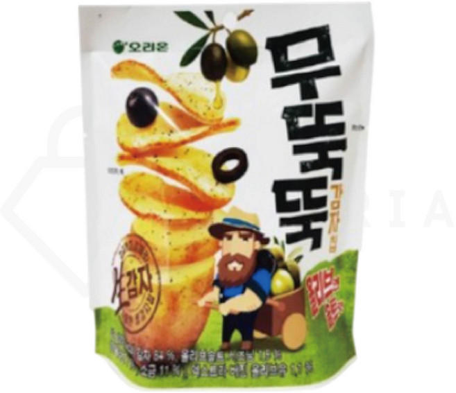 오리온 무뚝뚝감자칩 올리브앤솔트맛, 6개, 52g