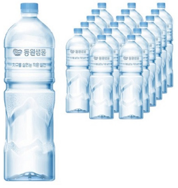 동원샘물 무라벨, 2L, 18개
