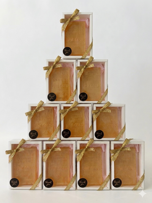 토브가든 답례품 골드바모양 수제비누 완제품, 10개, 골드바비누