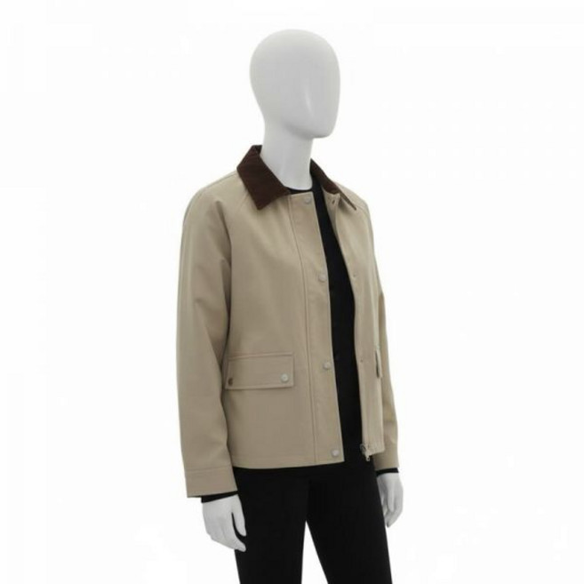 마인드브릿지 여성 옥스퍼드 카라 배색 워크 점퍼 자켓 MYJP6203