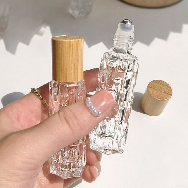 유리 향수 에센셜 오일병 볼형 아로마용기 화장품 공병 롤온병 i68, 골드, 1개