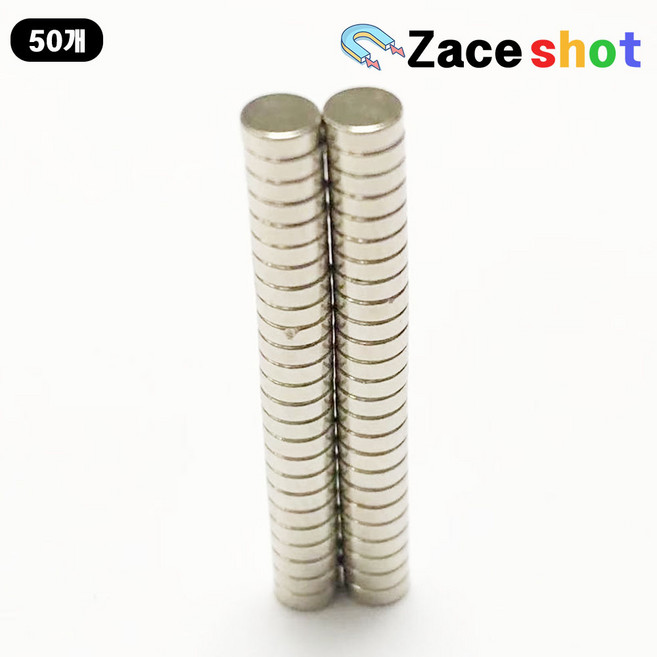ND 지름 3mm x 두께 1mm 네오디움 원형자석 [제이스샷], 50개