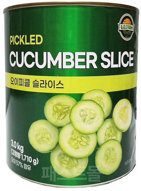 GOC 오이피클 슬라이스, 1개, 3kg