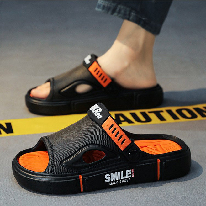 꽃소담 남자 EVA 미끄럼방지 슬리퍼 2in1 비치 사무실 슬리퍼 HZHF1133