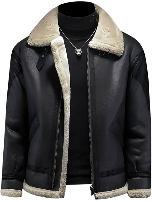 쥬엔리치 남자 빅사이즈 무스탕 스웨이드 자켓 M-5XL 겨울 PU 레더 점퍼 JR01