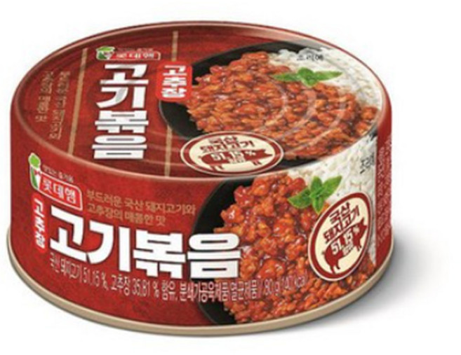 롯데햄 고추장 고기 볶음 통조림, 80g, 2개