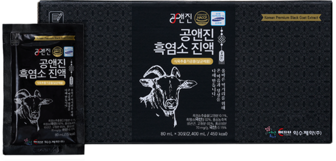 익수제약 공앤진 자연방목 흑염소 진액 30p, 80ml, 30개