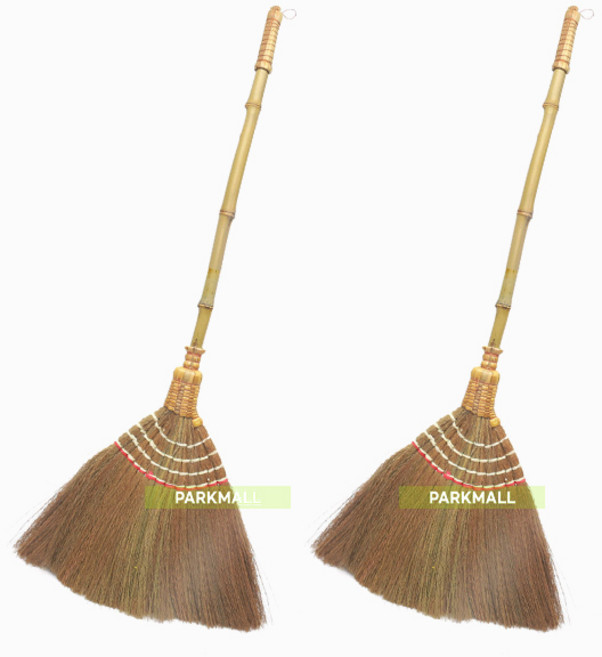 1+1 긴자루 갈대비 싸리빗자루 갈대 대나무빗자루 롱갈대비 미용실 빗자루, 95~100cm 2개