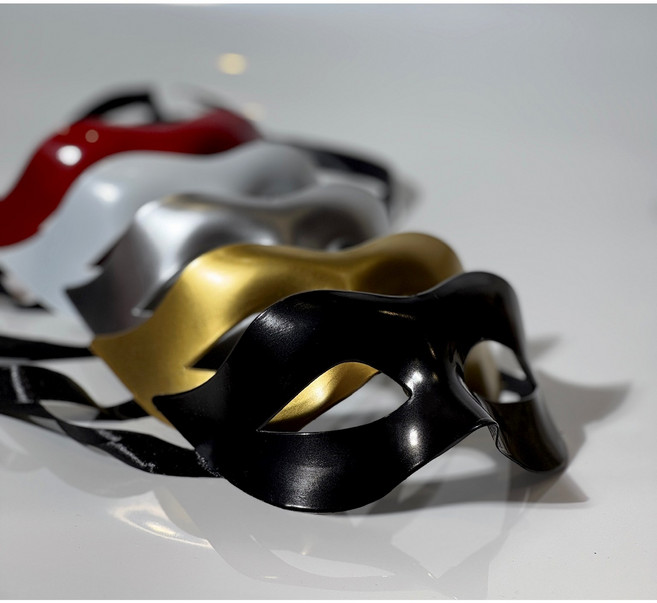 더바몰 무도회 반가면 할로윈 가면 코스프레, B타입, 1개, 블랙