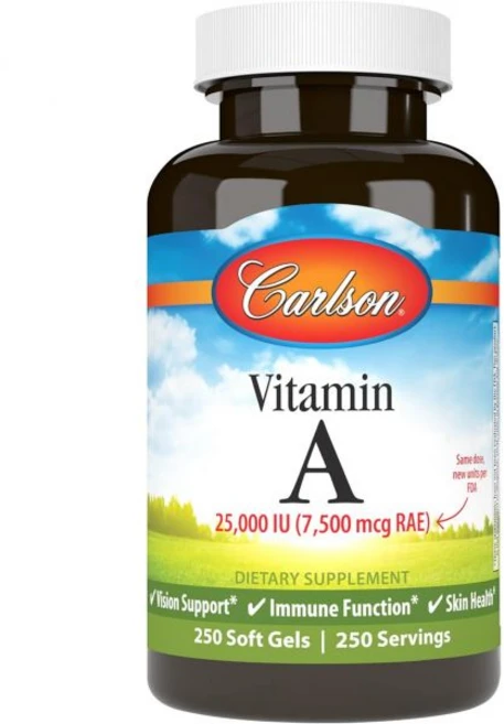 모발 칼슨 비타민 A 25000 U (소프트젤 250개), 1개, 250정 - 쿠팡