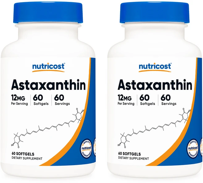 뉴트리코스트 아스타잔틴 12mg 소프트젤, 60정, 2개 - 쿠팡