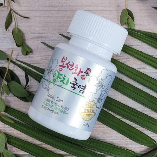 봉선화 양치 죽염 100g 50년 소금장인 이종갑 봉선화소금 발명특허 함유, 2개