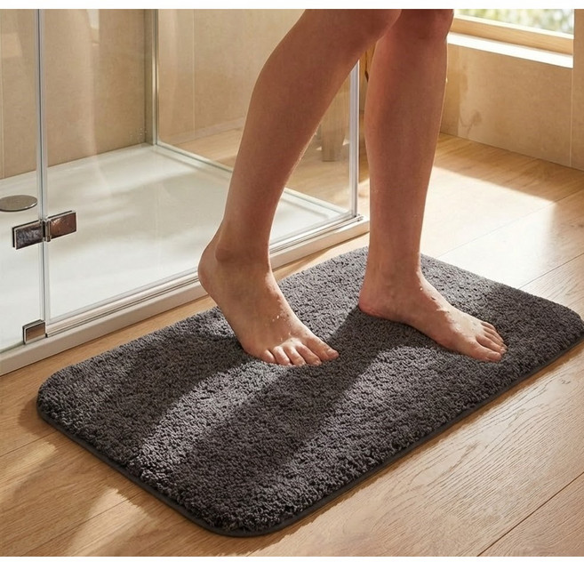 포니홈 호텔 욕실 발매트 빨아쓰는 극세사 주방 매트, 다크그레이