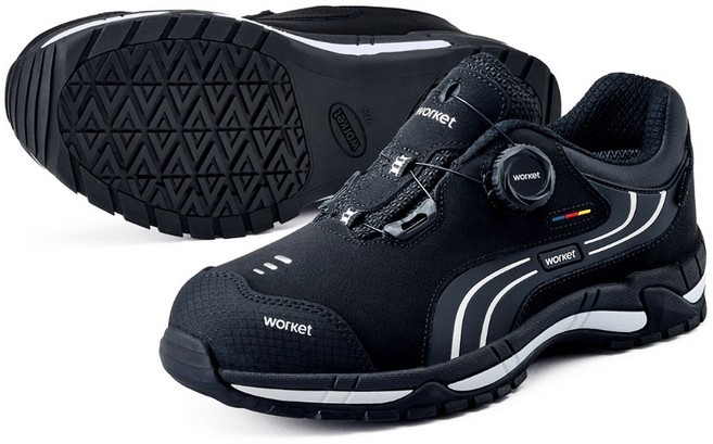 워킷 안전화 블랙 다이얼 논슬립 방수 4인치 KCS인증 경량 통풍 작업화 기능성 가벼운 초경량 발편한 미끄럼방지