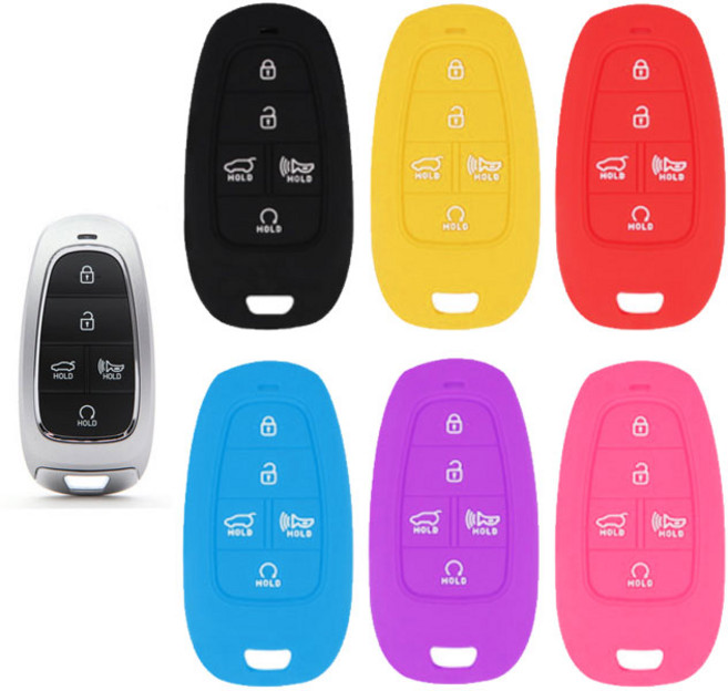실리콘 자동차 키 케이스 키홀더 키 커버, 07.H-7, 블루