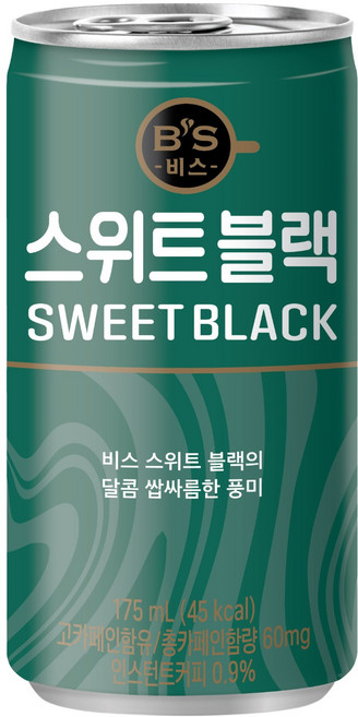 대일 비스 스위트블랙 커피음료 소캔/업소용, 40개, 175ml