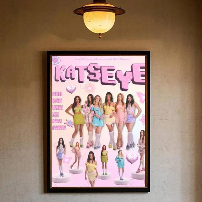 밴드 K-Katseye 포스터 홈 월 아트 차고 룸 장식 방수 종이 인쇄 스티커 거실, 4. 21X30cmNoframe, O. z3, 1개