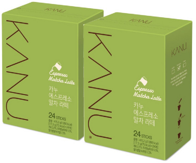 카누 에스프레소 말차 라떼 커피믹스, 17.3g, 24개입, 2개