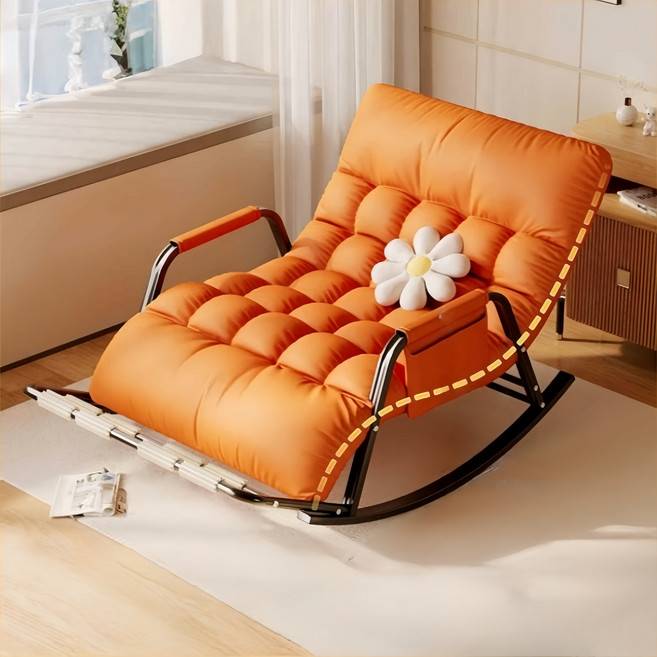 몬테리아 흔들의자 1-2인용 흔들의자 소파 편안한 리클라이너 G518-068, 1개, 오렌지120×90×52cm (1~2인용)