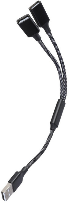 노트북 키보드의 확장 USB와 호환되는 USB 남성용 더블 여성 확장 케이블, 사이즈 이미지 참고, 25cm, 1개
