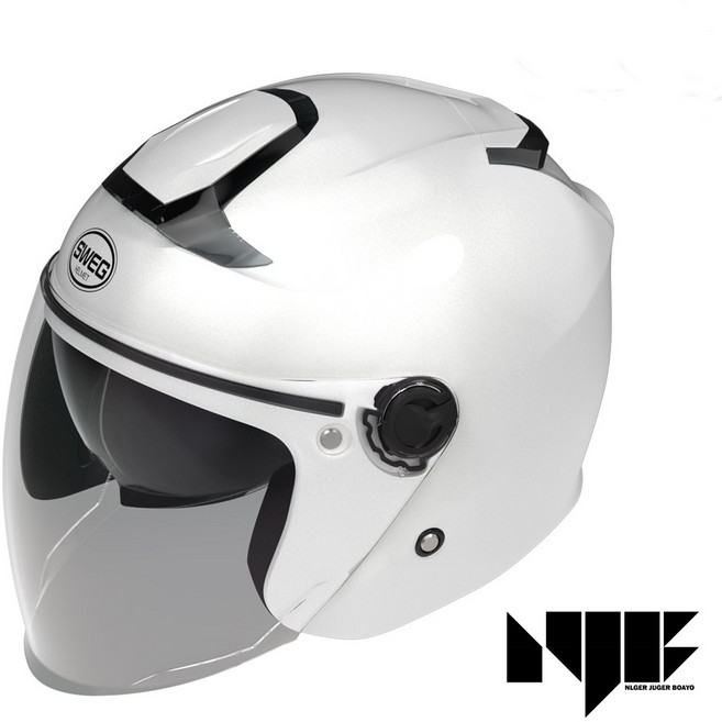 스웨그RS10 오토바이 헬멧 스쿠터 가벼운 오픈페이스 소두핏 초경량 바이크헬멧 1050g, 펄화이트유광, S