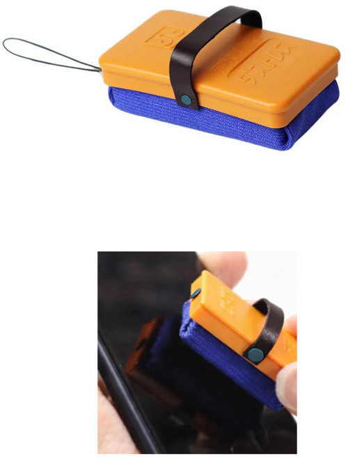 일본 리카가쿠 칠판지우개 스마트폰 액정 화면 클리너 노트북 핸드폰 키링 액정닦이, 1개, S스몰