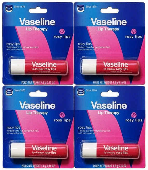바세린 립 테라피 로지 립스 케어 4.8gX4개 배송, 4개, 4.8g