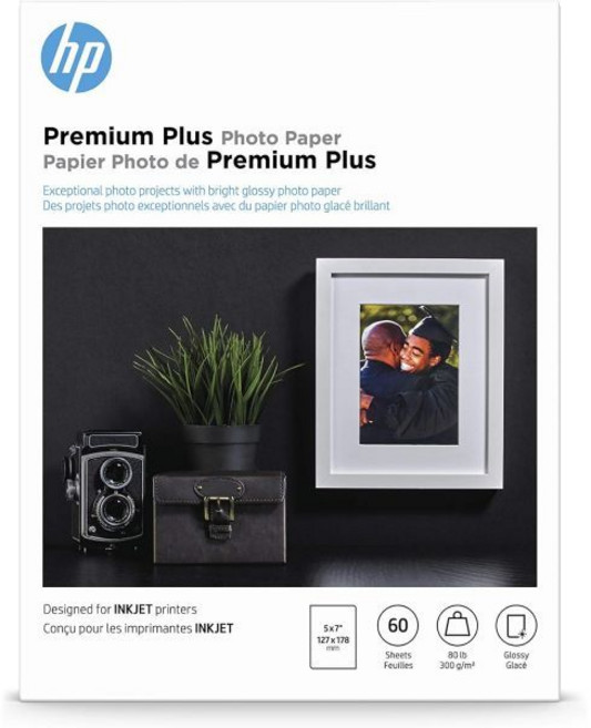 HP 프리미엄 플러스 인화지 광택 5x7인치 60매 CR669A, 5" x 7", 1개