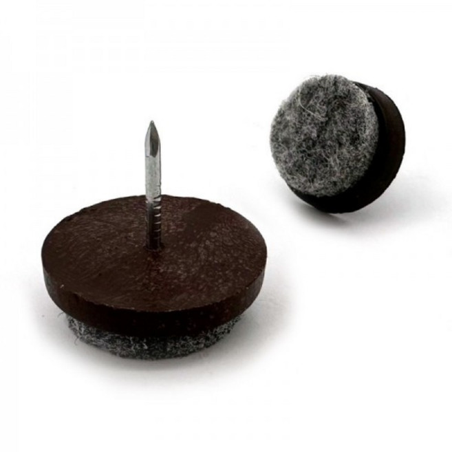 아이베란다 높이조절발 레벨라 라벨라 테이블 접이식 브라켓 너트 소켓, 02.의자발 책상발 문갑발 부직포커버(24mm) OH, 브라운