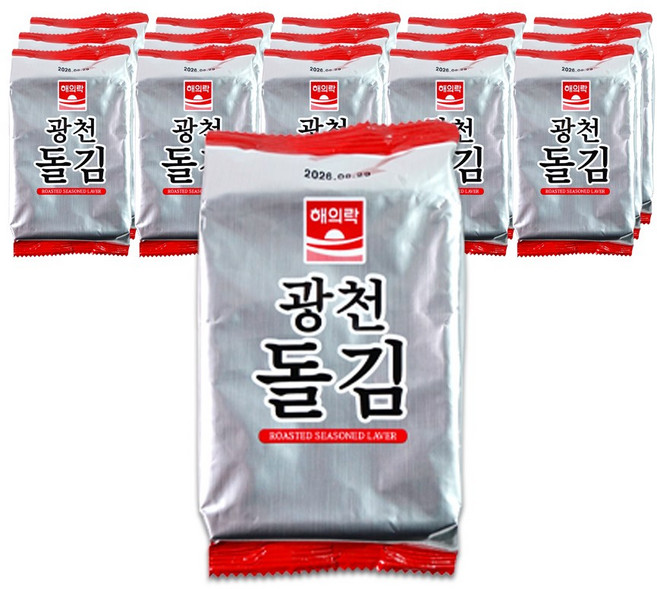 진짜 맛있는 광천 도시락 돌김, 64개, 4g