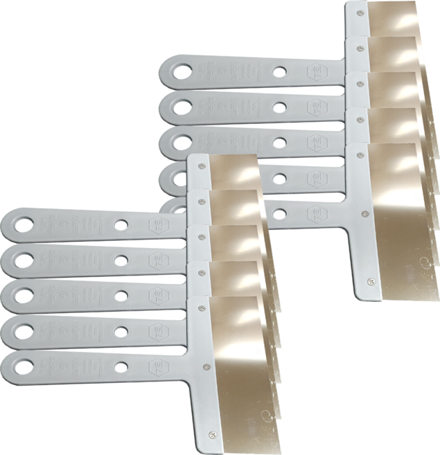 플라스틱 손잡이 연질 스테인레스판 조헤라 7호 10개