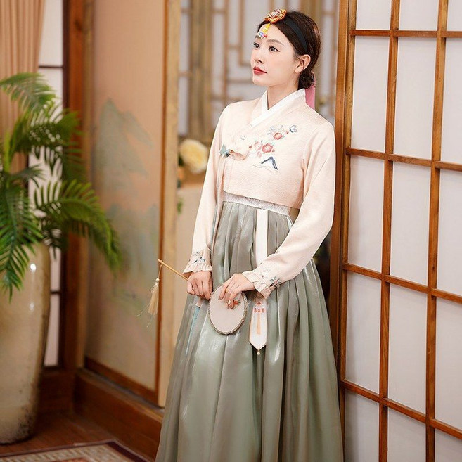 여성용 개량 한복 세트 여자 명절 행사 생활 한복 세트 루즈핏 슬림핏 무대 공연 한복 YMY