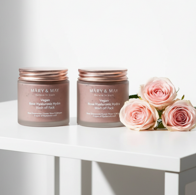 [비건뷰티] 마리엔메이 비건 로즈 히알루로닉 하이드라 워시오프 마스크 125g, 2개입, 1개