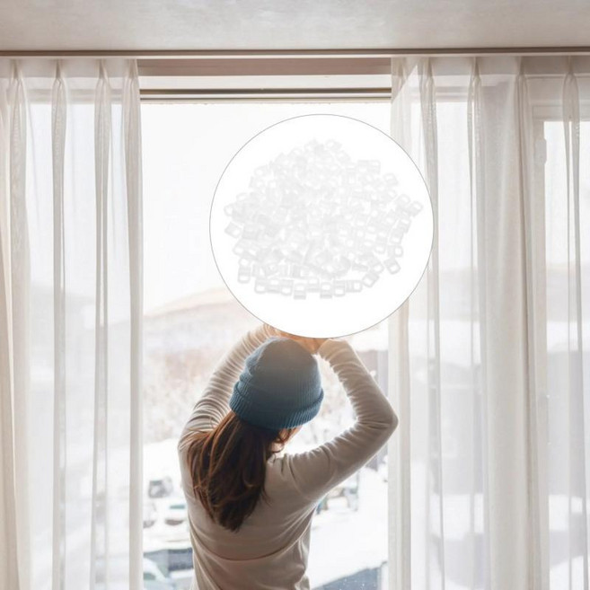 커튼 트랙 롤러 후크 플라스틱 슬라이딩 레일 글라이더 사무실 차량용 부드럽고, 기본