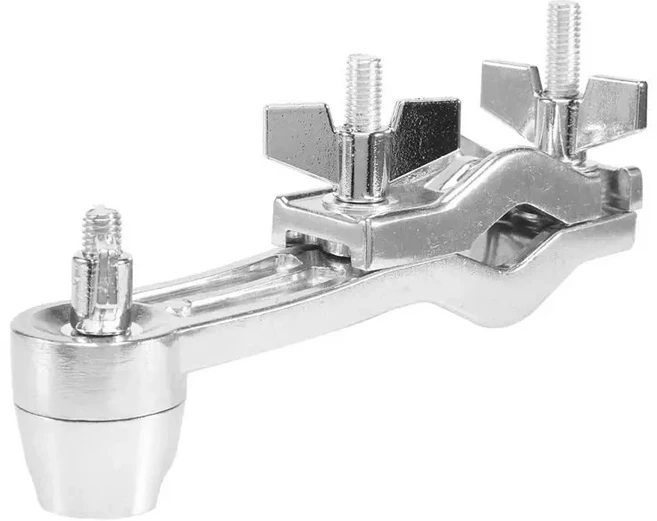 ONGE 2X 드럼 클램프 홀더 세트 마운트 브래킷 타악기 스탠드 액세서리, [01] silver, 1개, 01 silver