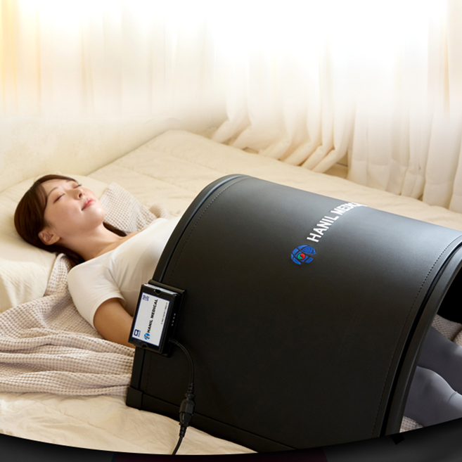 한일의료기 블랙 온열돔 원적외선 돔사우나 전기찜질기 개인사우나 건식 전신돔 온열기