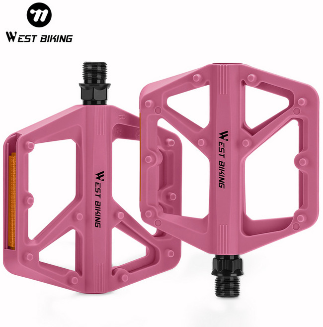 WEST BIKING 나일론 가속 페달, 1세트, Pink