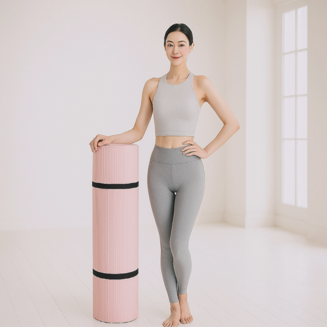 위핏마켓 편안한 논슬립 두꺼운 요가매트, 1개, 핑크