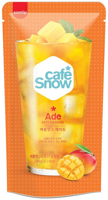삼립 카페스노우 애플망고 에이드, 230ml, 50개