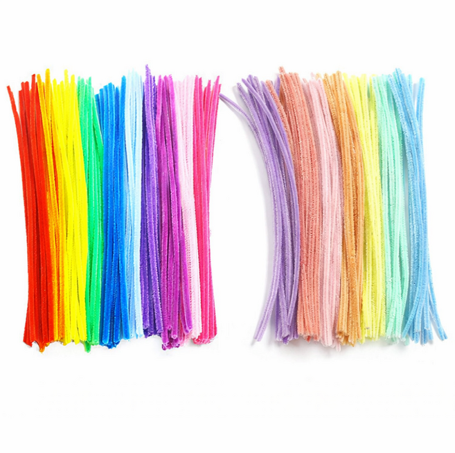 모루철사 공예 만들기 재료 DIY 꾸미기 소프트컬러 파스텔컬러 혼합 200개, 1세트