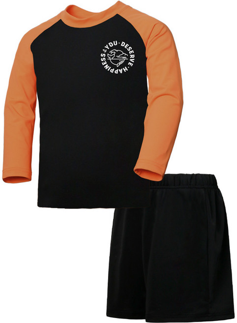 베키쥬 유아동 수영복 스탠다드 래쉬가드 하프 팬츠 세트