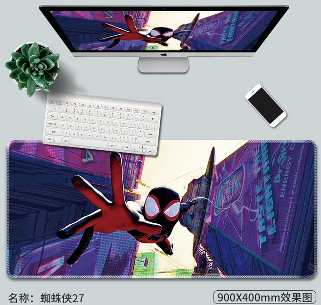 蜘蛛人超大滑鼠墊 漫威電影宇宙系列 遊戲鍵盤墊 辦公學習桌墊, SM25,800*300*3mm