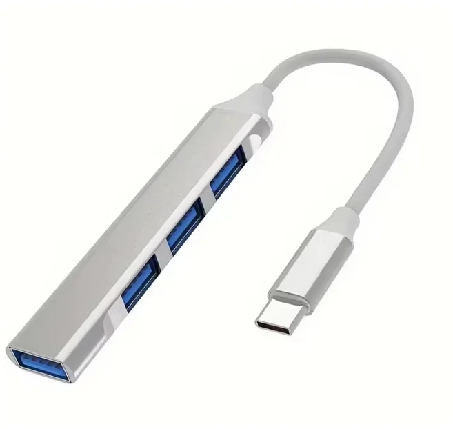 USB C 허브 타입 스플리터 썬더볼트 3 도킹 스테이션 노트북 어댑터 맥북 에어 M1 아이패드 프로 100M RJ45, 08 Silver typec 4 in 1